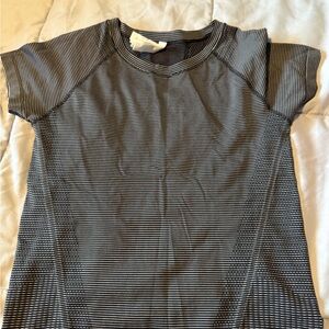 Athleta Navy and White Striped Tee